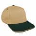 Khaki Low Crown 5 Panel-Hunter Green Visor, Eyelets
