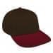 Black Low Crown 5 Panel-Red Visor, Eyelets
