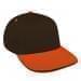 Black Low Crown 5 Panel-Orange Visor, Eyelets