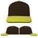 USA Made Black-Safety Green Low Crown 5 Panel Cap