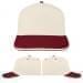 USA Made White-Red Low Crown 5 Panel Cap