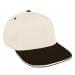 White Low Crown 5 Panel-Black Visor, Eyelets