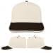 USA Made White-Black Low Crown 5 Panel Cap
