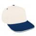 White Low Crown 5 Panel-Navy Visor, Eyelets