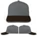 USA Made Light Gray-Black Low Crown 5 Panel Cap