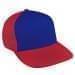 Royal Blue Low Crown 5 Panel-Red Back Half, Visor