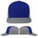 USA Made Royal Blue-Light Gray Low Crown 5 Panel Cap