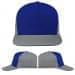 USA Made Royal Blue-Light Gray Low Crown 5 Panel Cap