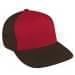 Red Low Crown 5 Panel-Black Back Half, Visor