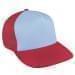 Light Blue Low Crown 5 Panel-Red Back Half, Visor