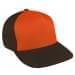 Orange Low Crown 5 Panel-Black Back Half, Visor