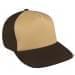 Khaki Low Crown 5 Panel-Black Back Half, Visor