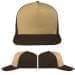 USA Made Khaki-Black Low Crown 5 Panel Cap