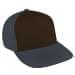 Black Low Crown 5 Panel-Dark Gray Back Half, Visor