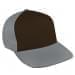 Black Low Crown 5 Panel-Light Gray Back Half, Visor