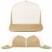 USA Made White-Khaki Low Crown 5 Panel Cap