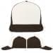 USA Made White-Black Low Crown 5 Panel Cap