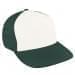 White Low Crown 5 Panel-Hunter Green Back Half, Visor