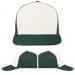 USA Made White-Hunter Green Low Crown 5 Panel Cap