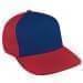Navy Low Crown 5 Panel-Red Back Half, Visor