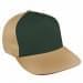 Hunter Green Low Crown 5 Panel-Khaki Back Half, Visor