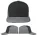 USA Made Dark Gray-Light Gray Low Crown 5 Panel Cap