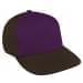 Purple Low Crown 5 Panel-Black Back Half, Visor