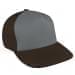 Light Gray Low Crown 5 Panel-Black Back Half, Visor