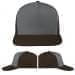 USA Made Light Gray-Black Low Crown 5 Panel Cap