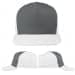 USA Made Light Gray-White Low Crown 5 Panel Cap