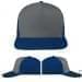 USA Made Light Gray-Navy Low Crown 5 Panel Cap