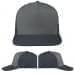 USA Made Light Gray-Dark Gray Low Crown 5 Panel Cap