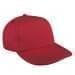 Red Low Crown 5 Panel-Black Stitching, Eyelets
