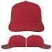 USA Made Red-White Low Crown 5 Panel Cap