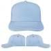USA Made Light Blue-Red Low Crown 5 Panel Cap
