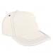 White Low Crown 5 Panel-Royal Blue Stitching, Eyelets