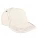 White Low Crown 5 Panel-Black Stitching, Eyelets