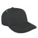 Dark Gray Low Crown 5 Panel-White Stitching, Eyelets