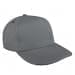 Light Gray Low Crown 5 Panel-Red Stitching, Eyelets