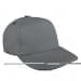 Light Gray Low Crown 5 Panel-Black Stitching, Eyelets