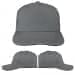 USA Made Light Gray-Black Low Crown 5 Panel Cap
