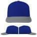USA Made Royal Blue-Light Gray Low Crown 5 Panel Cap