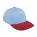 Light Blue Low Crown 5 Panel-Red Button, Visor