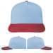 USA Made Light Blue-Red Low Crown 5 Panel Cap