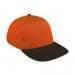 Orange Low Crown 5 Panel-Black Button, Visor