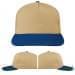 USA Made Khaki-Navy Low Crown 5 Panel Cap