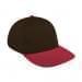 Black Low Crown 5 Panel-Red Button, Visor