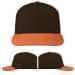 USA Made Black-Orange Low Crown 5 Panel Cap