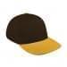 Black Low Crown 5 Panel-Athletic Gold Button, Visor