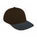 Black Low Crown 5 Panel-Dark Gray Button, Visor